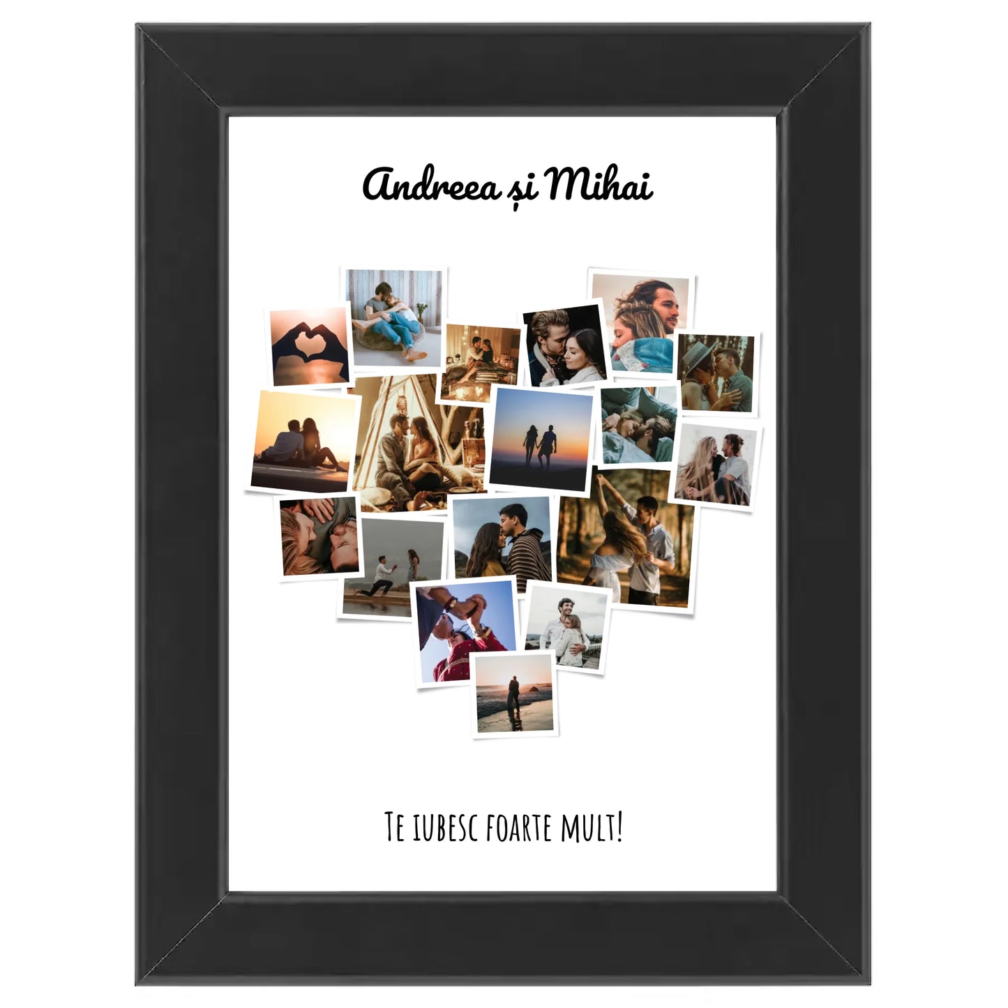 Colaj Polaroid inimă personalizat