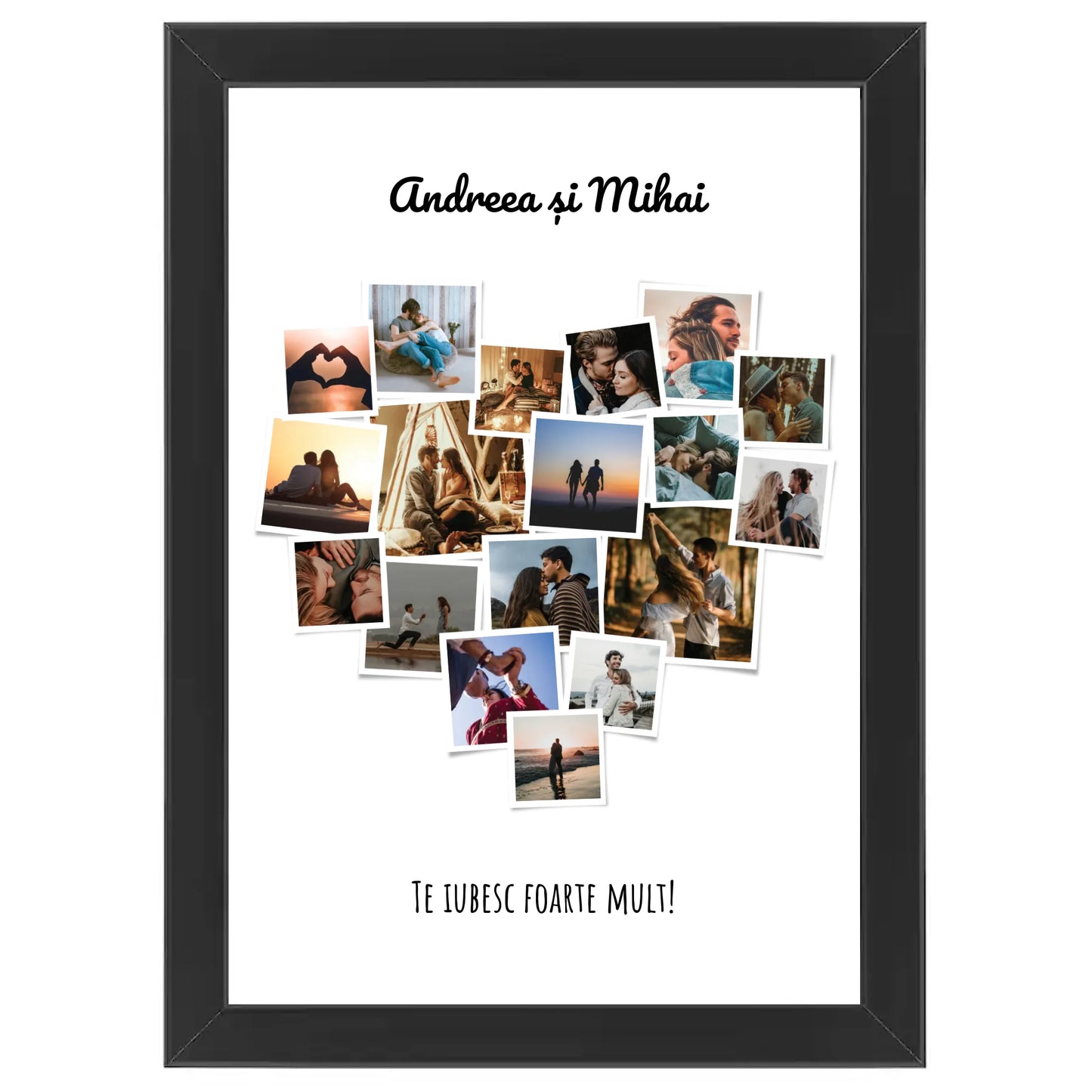 Colaj Polaroid inimă personalizat