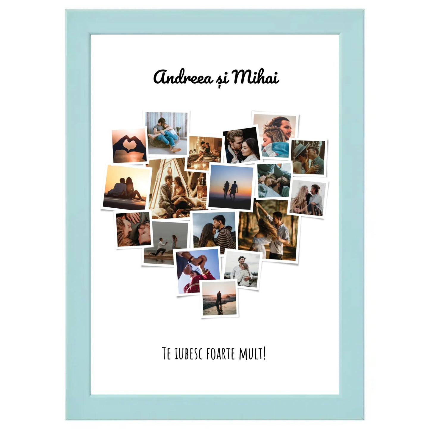 Colaj Polaroid inimă personalizat