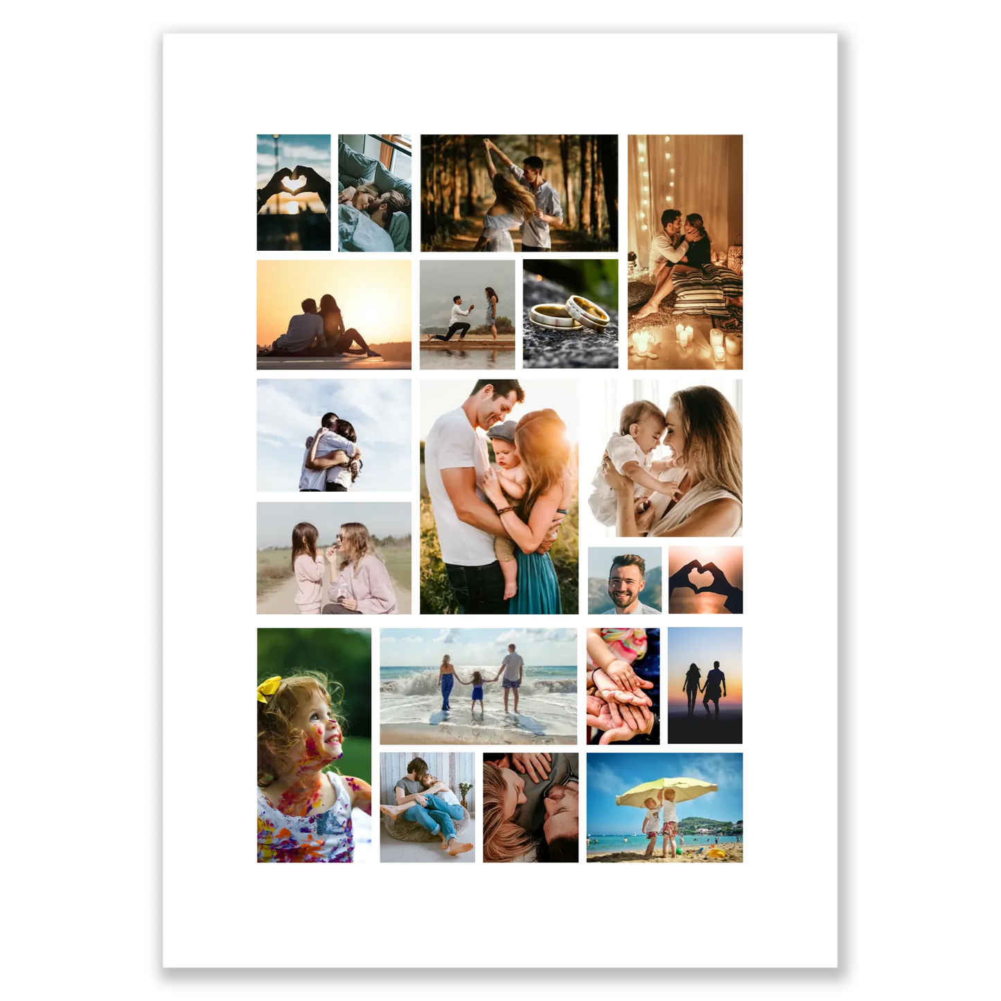 Colaj foto personalizat clasic cu 20 de fotografii