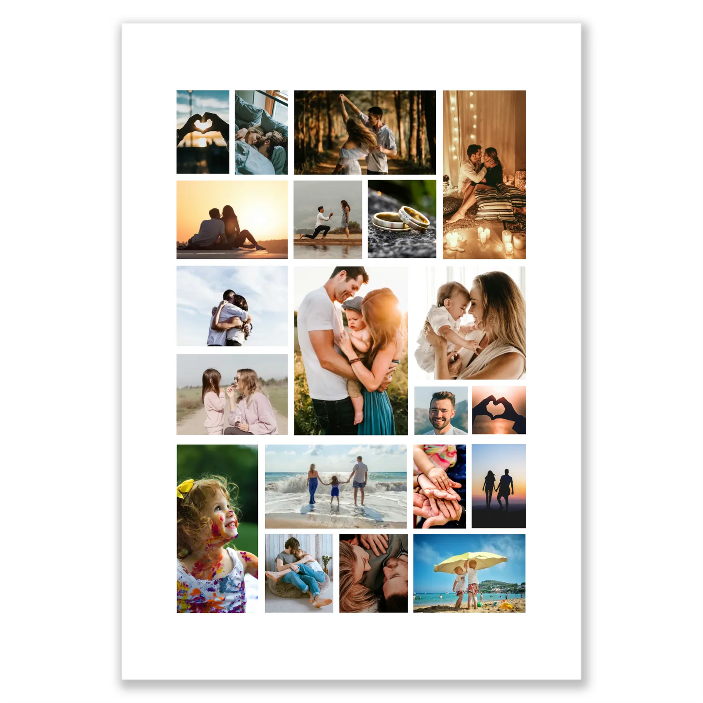 Colaj foto personalizat clasic cu 20 de fotografii