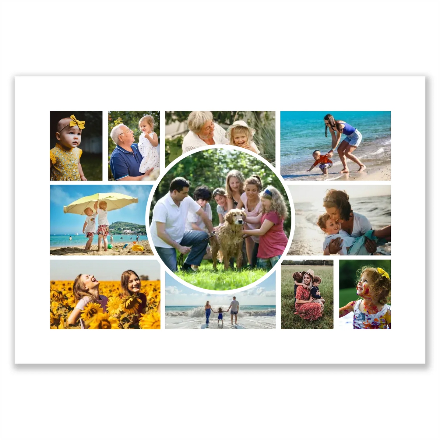 Colaj foto personalizat clasic cu 11 fotografii