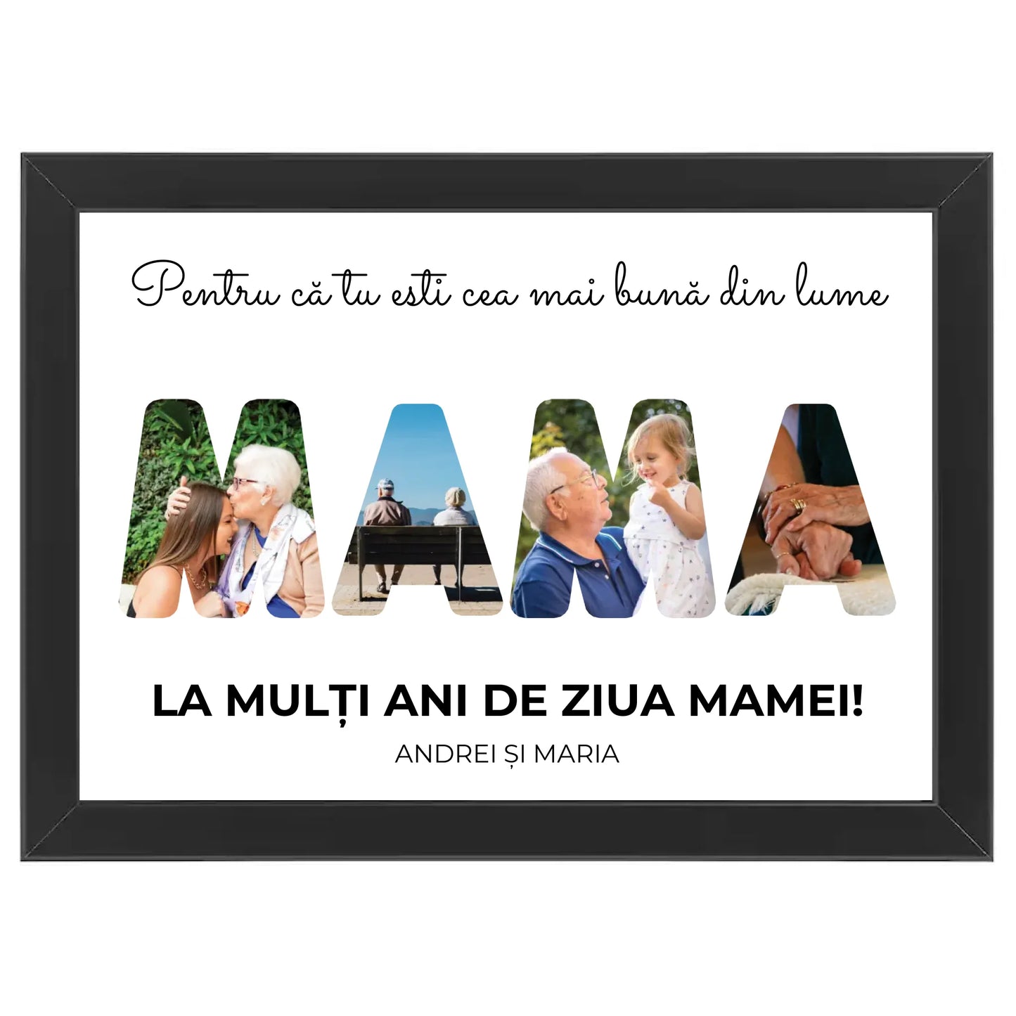 Colaj foto personalizat „Mama”