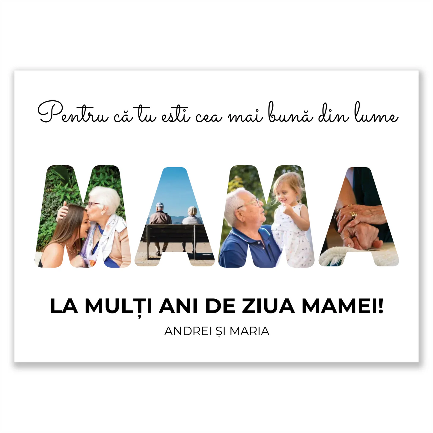 Colaj foto personalizat „Mama”